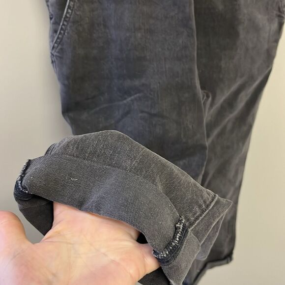 GAP Acid Wash Black Adjustable Razorback Overalls Pockets and Side Buttons- M - Picture 5 of 16